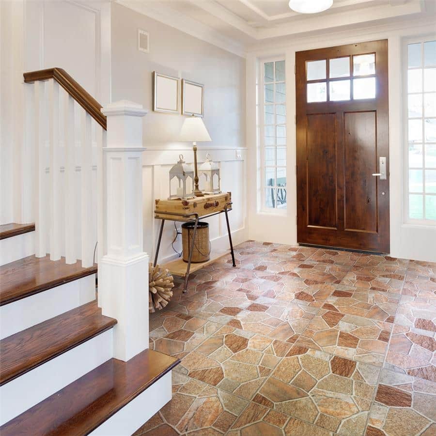 Merola Tile Leticia Beige 17-3/4" x 17-3/4" Ceramic Floor and Wall Tile