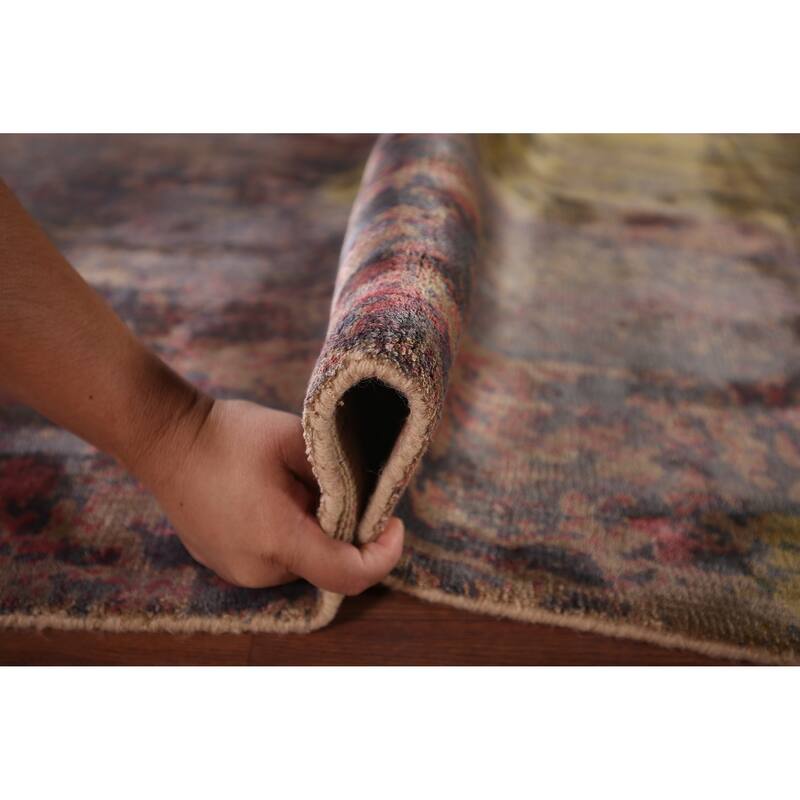 Abstract Modern Area Rug Handmade Wool Carpet - 5'5" X 7'9"