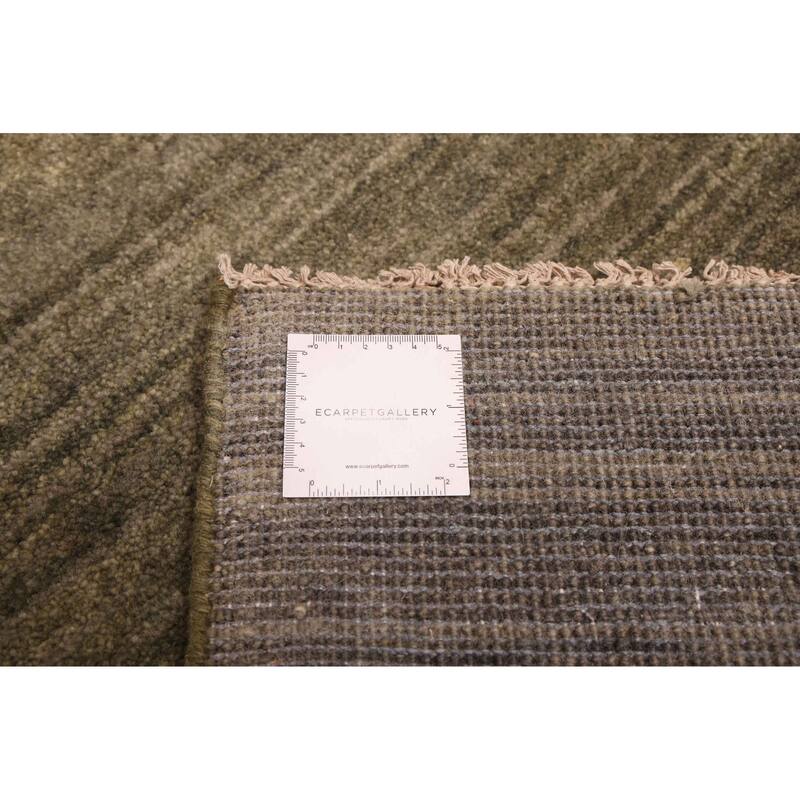 ECARPETGALLERY Hand-knotted Pak Finest Gabbeh Green Wool Rug - 4'0 x 5'11