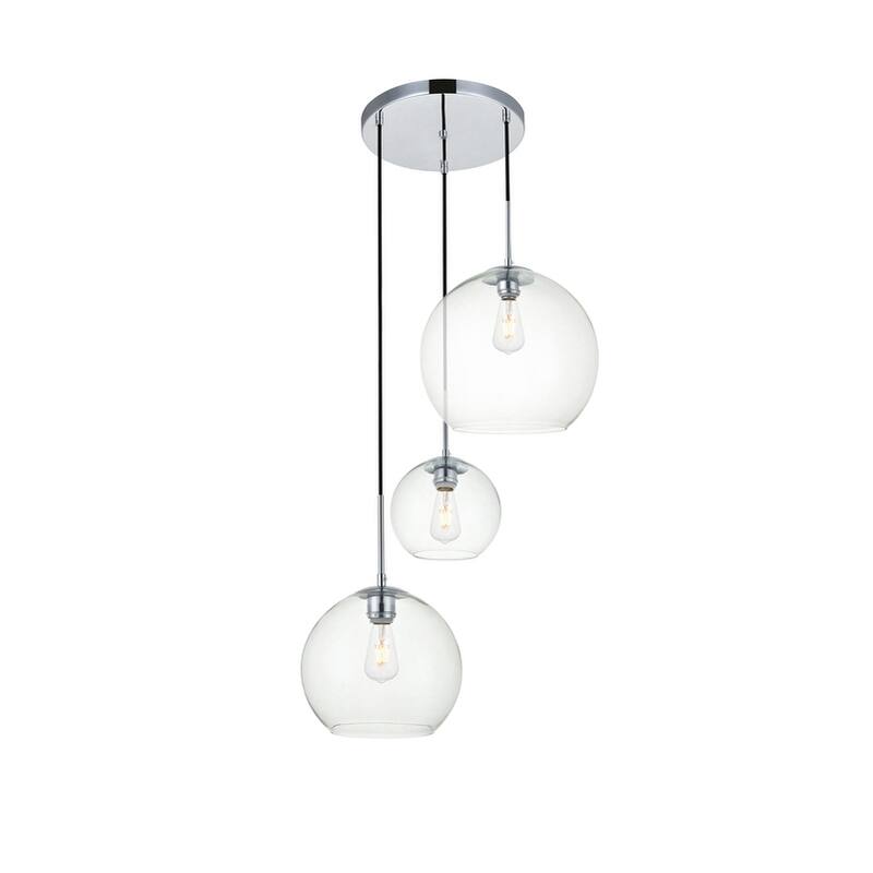 Clear Glass 3-light Pendant