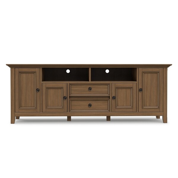 WYNDENHALL Halifax 72 inch Wide Solid Wood Transitional TV Stand