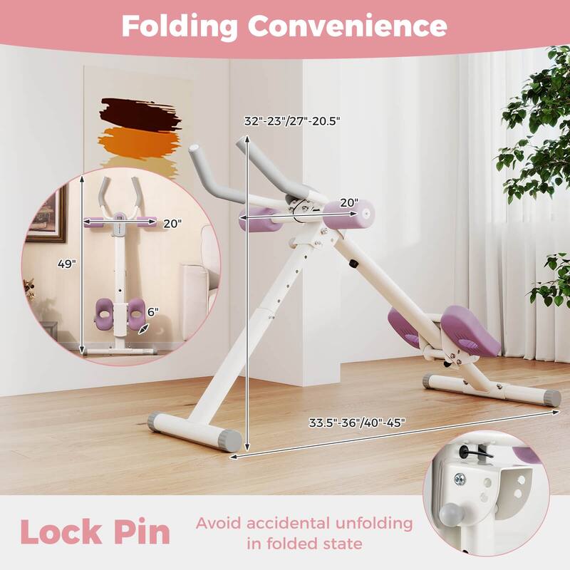 Goplus Adjustable Abdominal Trainer with Elbow Support Knee Protection