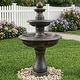 preview thumbnail 2 of 3, Outdoor Water Fountain High Tiers Round Fibre Reinforced Concrete Design for Home Garden Patio Yard Decor