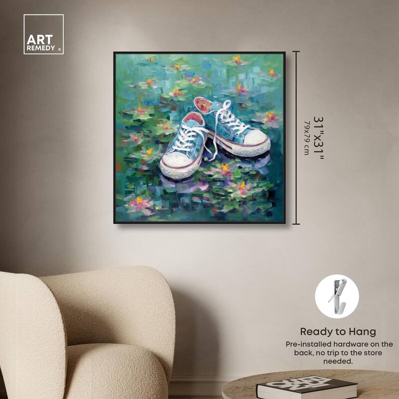 Lily Pad Sneakers II Canvas by Art Remedy