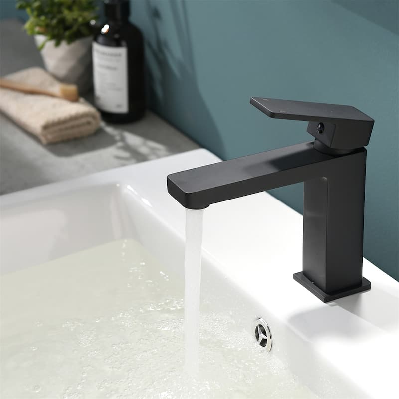 Black Bathroom Faucet,Faucet for Bathroom Sink,Single Hole Faucet