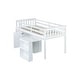 preview thumbnail 25 of 26, Twin Loft Bed with Storage Cabinet, Drawer and Shelf Cabinet and y Pulling-Out Desk