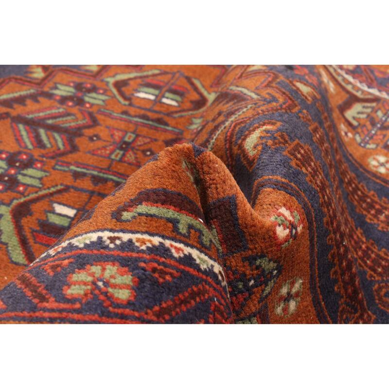 ECARPETGALLERY Hand-knotted Teimani Dark Navy Wool Rug - 2'8 x 4'9