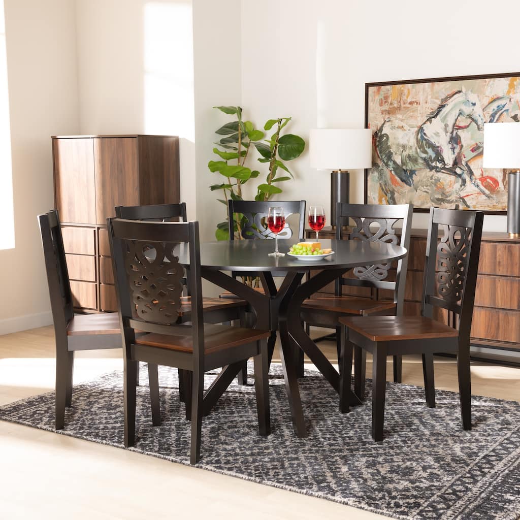 Liese Modern and Contemporary Transitional 7-Piece Dining Set