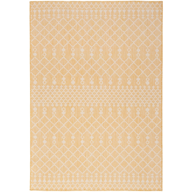 Nourison Selerno Indoor/Outdoor Moroccan Area Rug. - 7'x10' - Yellow