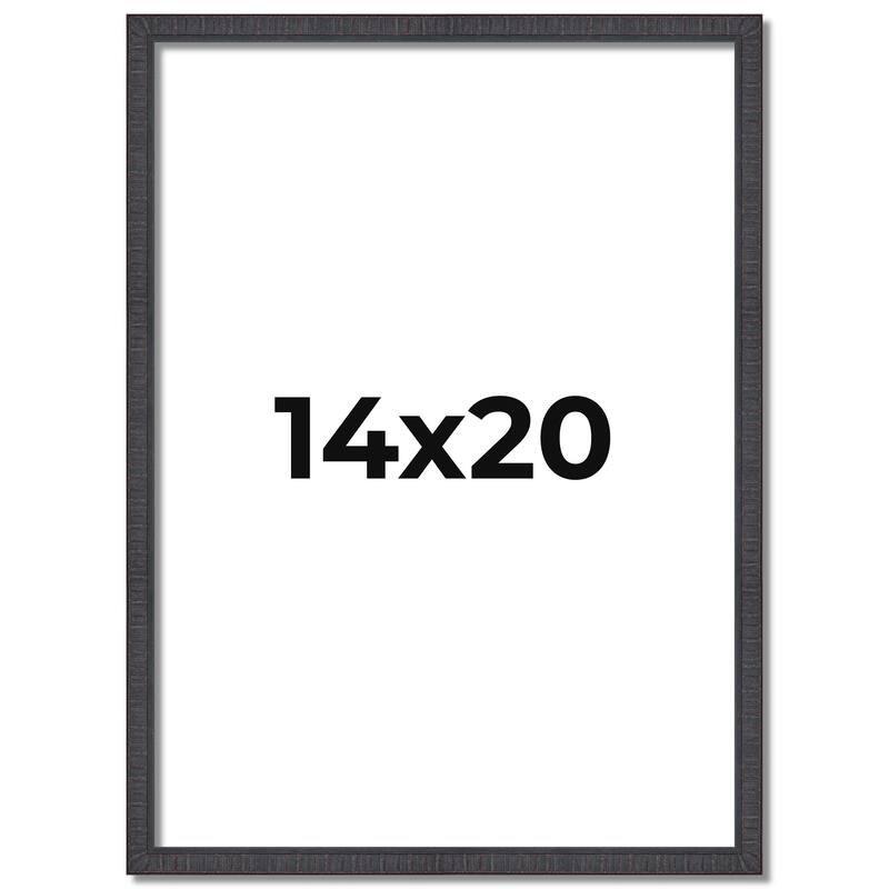 14x20 Frame Brown Solid Wood Picture Frame - Complete Modern Photo