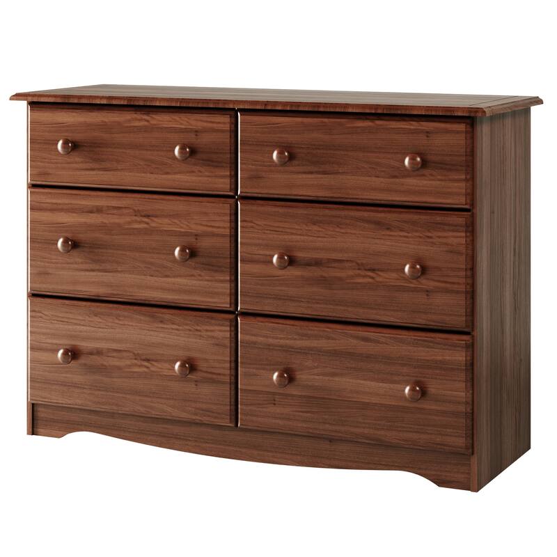 Palace Imports 100% Solid Wood 6-Drawer Dresser with Optional Mirror