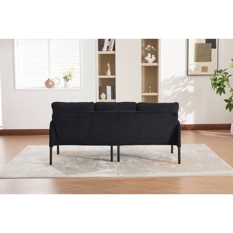 Oversized Loveseat, Modern & Plush Double-seater Sofa, Corduroy Upholstered Couch