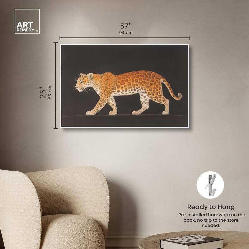 Golden Leopard Canvas by Art Remedy