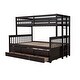 preview thumbnail 26 of 55, Separable Twin-Over-Full Bunk Bed Wooden Kids Bed with Twin Size Trundle,Guardrails,Drawers for Bedroom