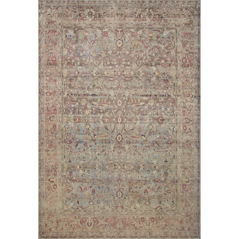 Alexander Home Bella Distressed Botanical Area Rug
