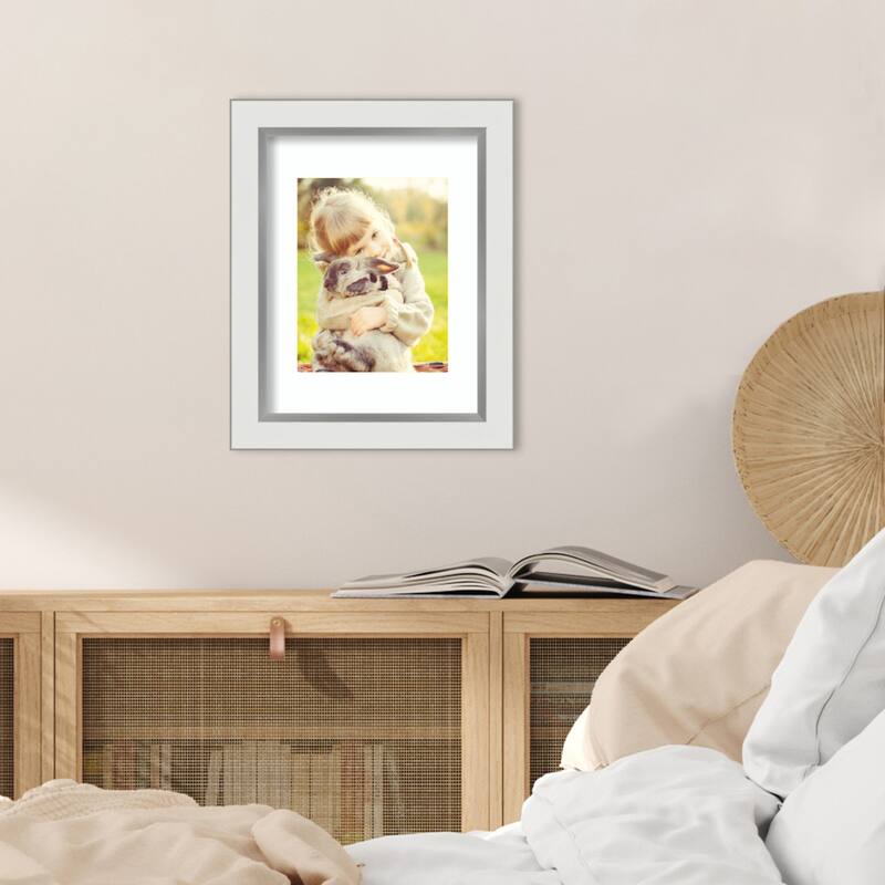 Eva Black Silver Narrow Framed Picture Frame, Photo Frame