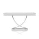 preview thumbnail 6 of 5, Verdiccio Glam Chrome 55-inch Faux Marble Sofa Table by Furniture of America