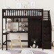 preview thumbnail 4 of 13, Full Size Sturdy Construction & Unique Design Loft Bed with Bookshelf,Drawers,Desk,and Wardrobe,