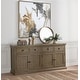 preview thumbnail 1 of 10, Caleb 4-Drawer 4-Door Reclaimed Pine Sideboard, Distressed Brown