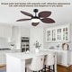preview thumbnail 8 of 6, 52 Inches or 62 Inches Tropical Ceiling Fan with LIght and Remote,Palm Leaf Blades