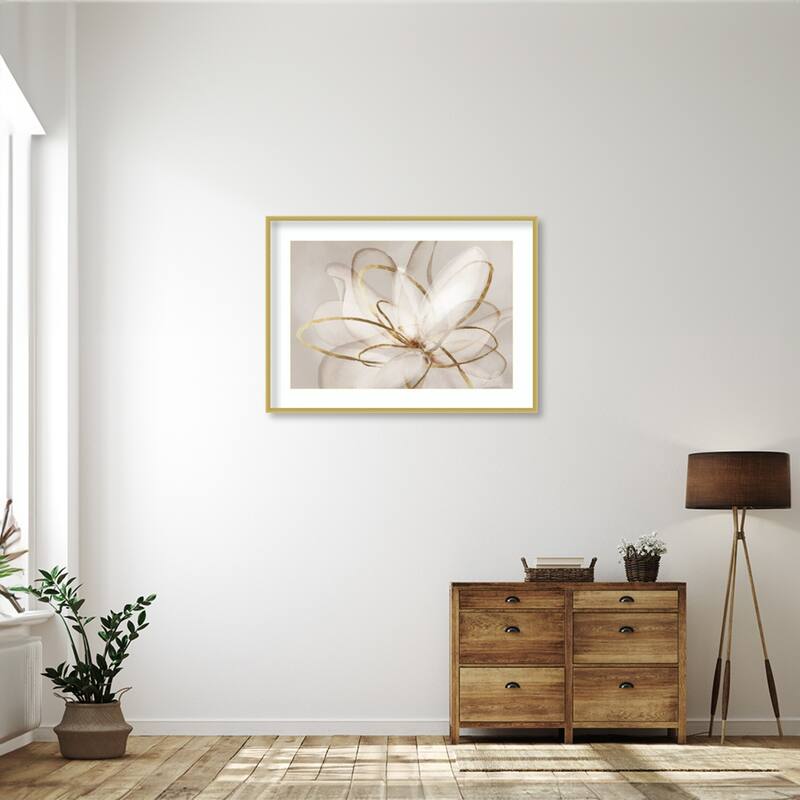 Transparent Beauty III (Floral) by Eva Watts Wood Framed Wall Art Print