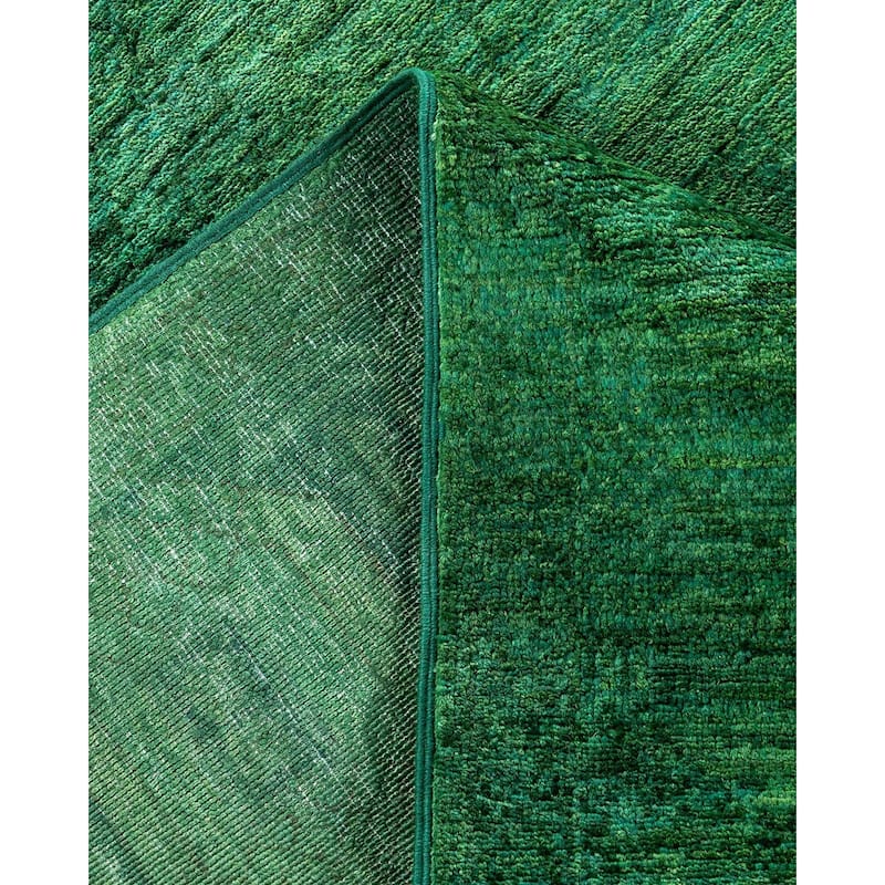 Overdyed, One-of-a-Kind Hand-Knotted Area Rug - Green - 6' 0" x 8' 10"