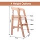 preview thumbnail 4 of 5, High Chair Wooden for Toddlers Junior Childs, Sturdy Dining Feeding Chair with Steps Grows with Child, Max 60kg
