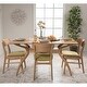 preview thumbnail 6 of 5, Fausett Mid-Century Modern 5 Piece Dining Set by Christopher Knight Home Green Tea/Oak