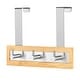 preview thumbnail 8 of 11, Bamboo Stainless Steel Over-the-Door Towel Hooks Stylish and Functional Bathroom Organization Solution for Towels - 3 Hooks