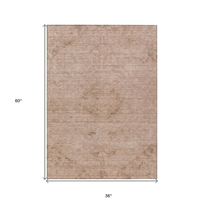 HomeRoots Floral Traditional Rectangle Outdoor Rug