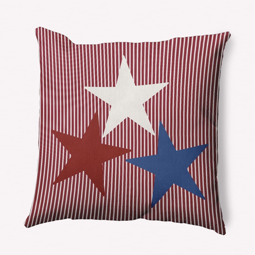 July 4th USA Colors Indoor/Outdoor Throw Pillow