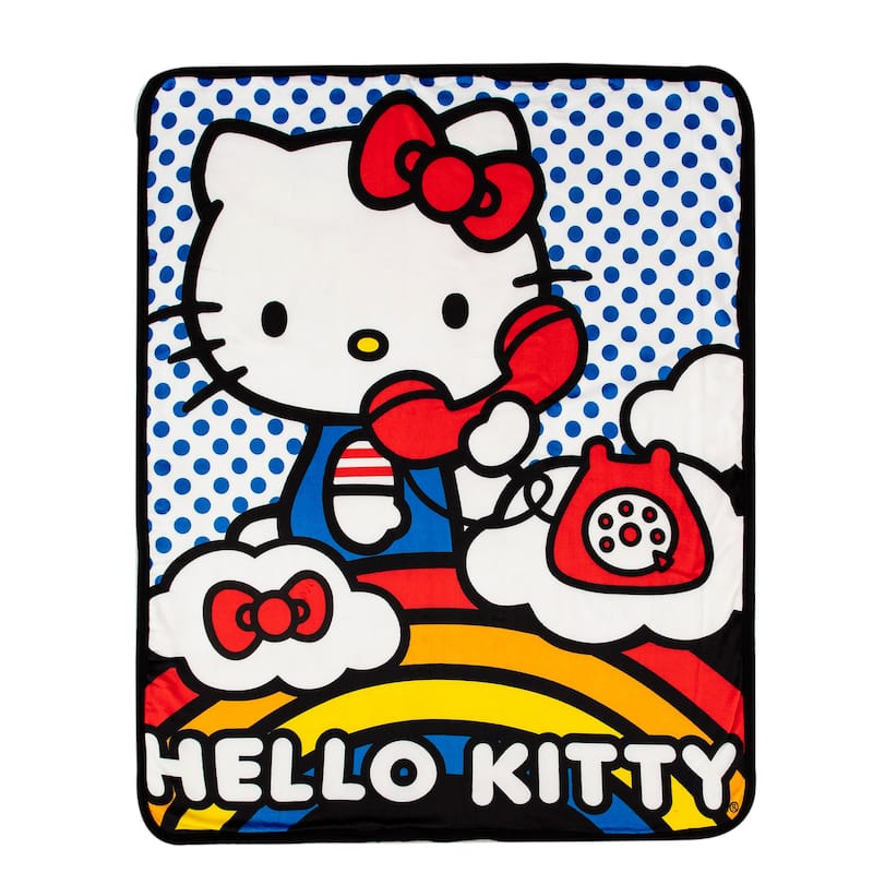 Sanrio Hello Kitty Silk Touch Sherpa Throw Blanket