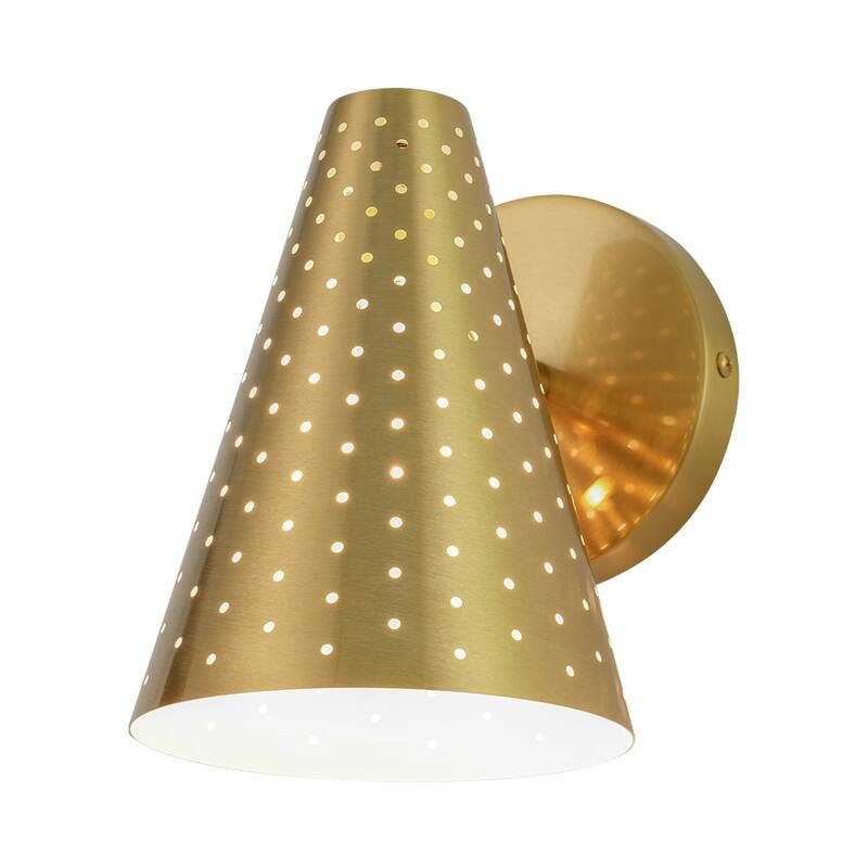 Contemporary Gleaming Single Iron Cone Vanity Bathroom Wall Lamp