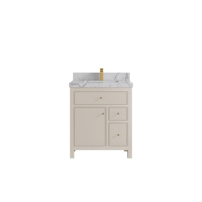 Willow Collections 30 in W x 22 in D Sonoma Free Standing Reeded Single Sink Bathroom Vanity with Countertop