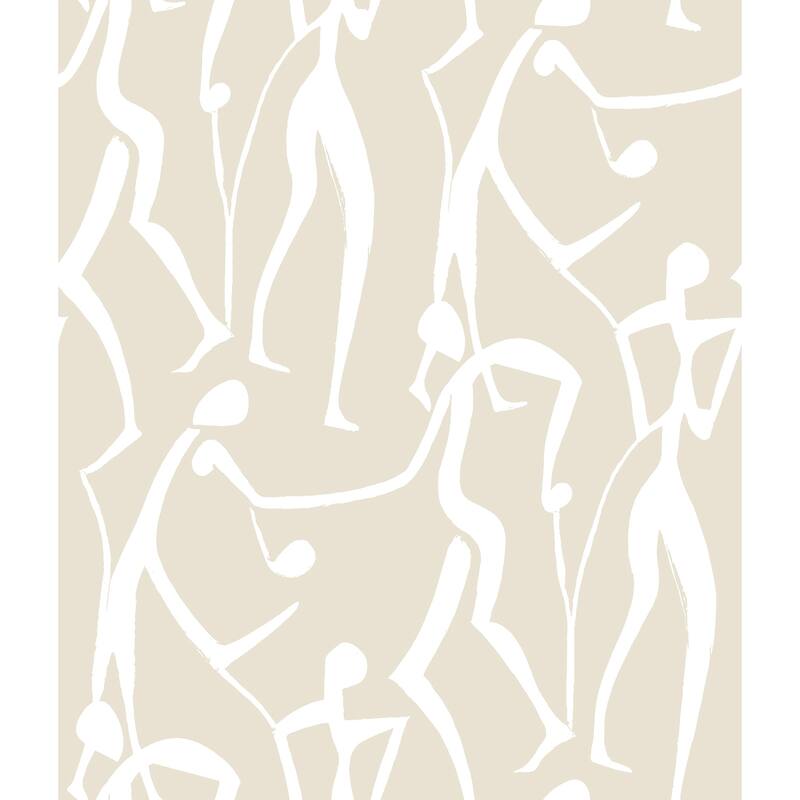 York Wallcoverings Joyful Dancers Nude Wallpaper