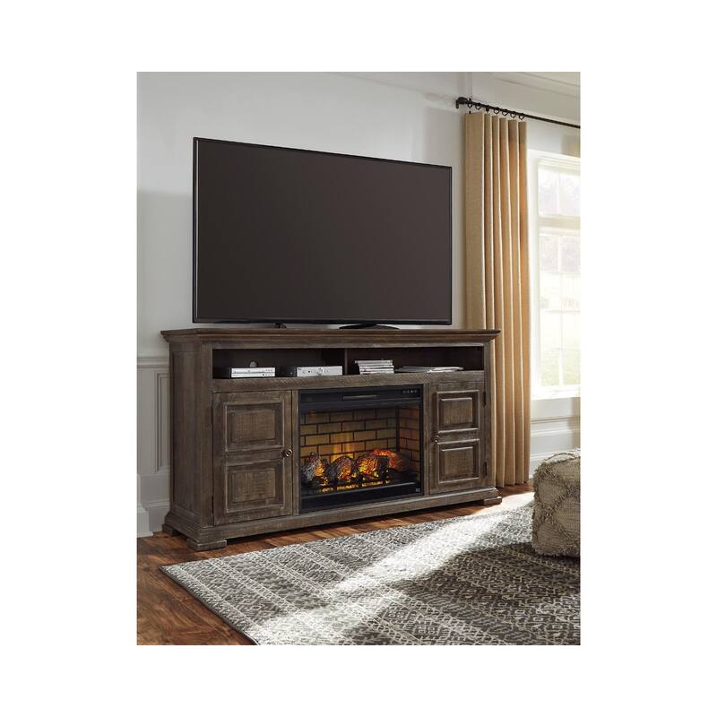 Entertainment Black Contemporary Large Fireplace Insert