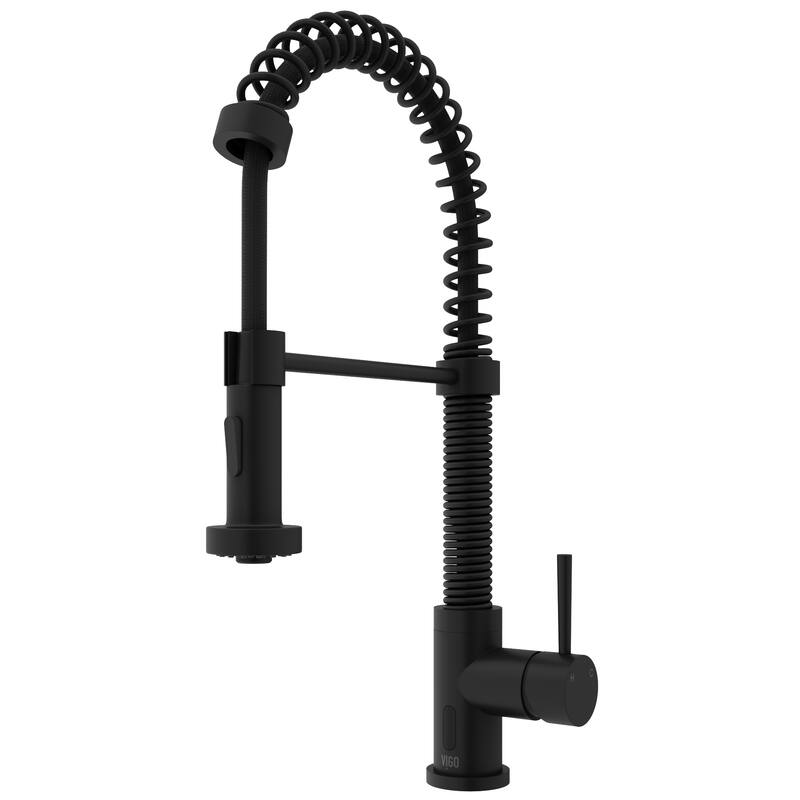 VIGO Edison 19" H Single Handle Pull-Down Sprayer Kitchen Faucet Set with Touchless Sensor