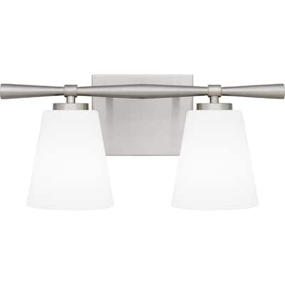 Brindley 2-Light Brushed Nickel Vanity Light