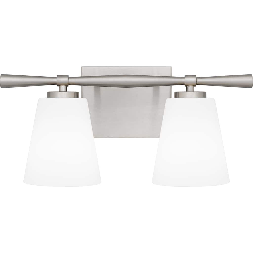 Brindley 2-Light Brushed Nickel Vanity Light