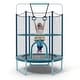 preview thumbnail 4 of 7, 60" Trampoline with Gymnastic Bar and Rings for Kids-Blue - 60" x 85" (Dia. x H)