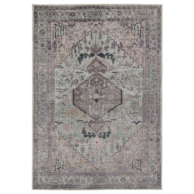 Abbott Machine Washable Medallion Area Rug