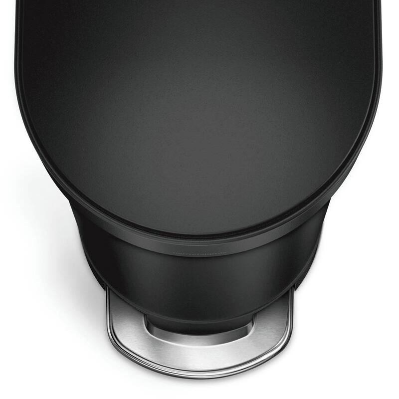 Steel 12-Gallon Narrow Kitchen Trash Can with Step On Lid