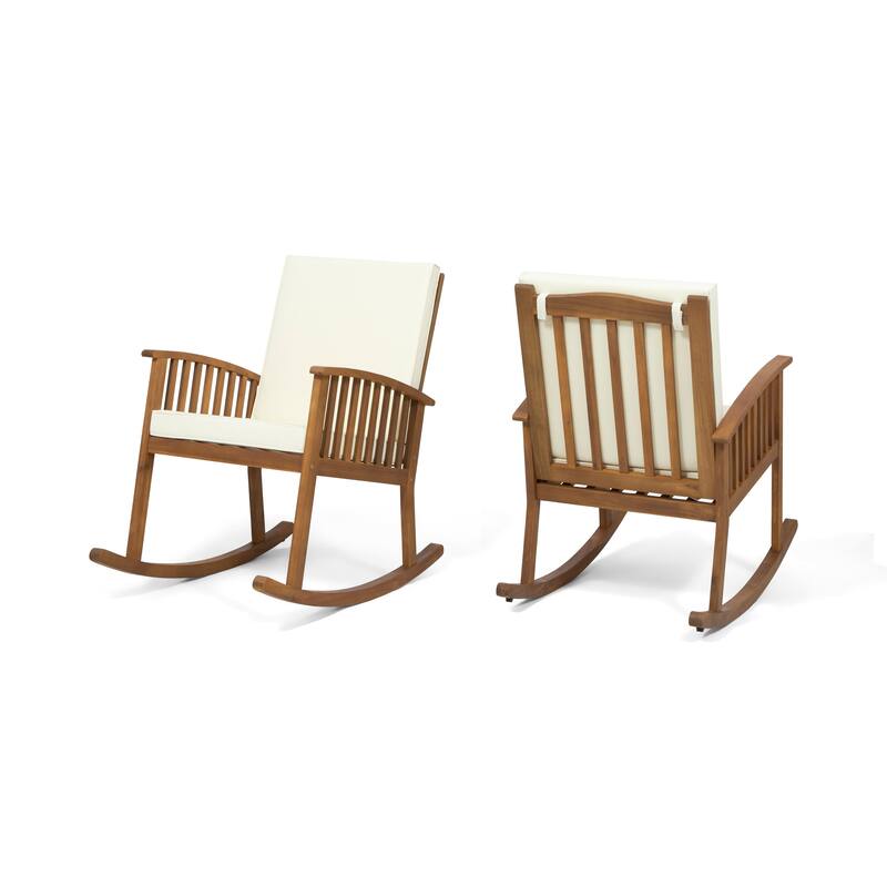 Casa Acacia Wood Rocking Chairs (Set of 2) by Christopher Knight Home