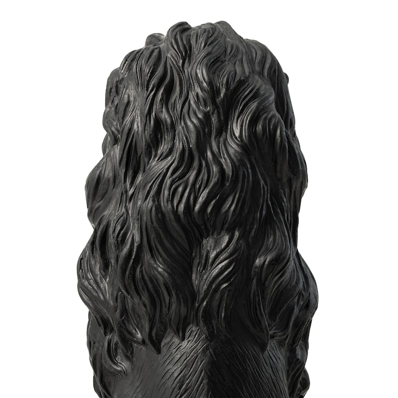 Glitzhome 28"H Oversized MGO Guardian Sitting Lion Garden Statue Porch Sculpture Indoor Outdoor
