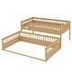 preview thumbnail 23 of 25, Full XL over Queen Bunk Bed with Ladder and Guardrails, Solid Pine Wood Frame