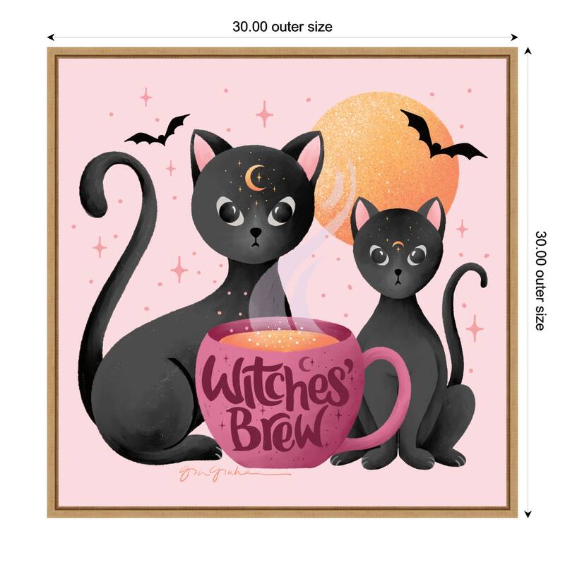 Witches Brew by Gia Graham Framed Canvas Wall Art Print - Large