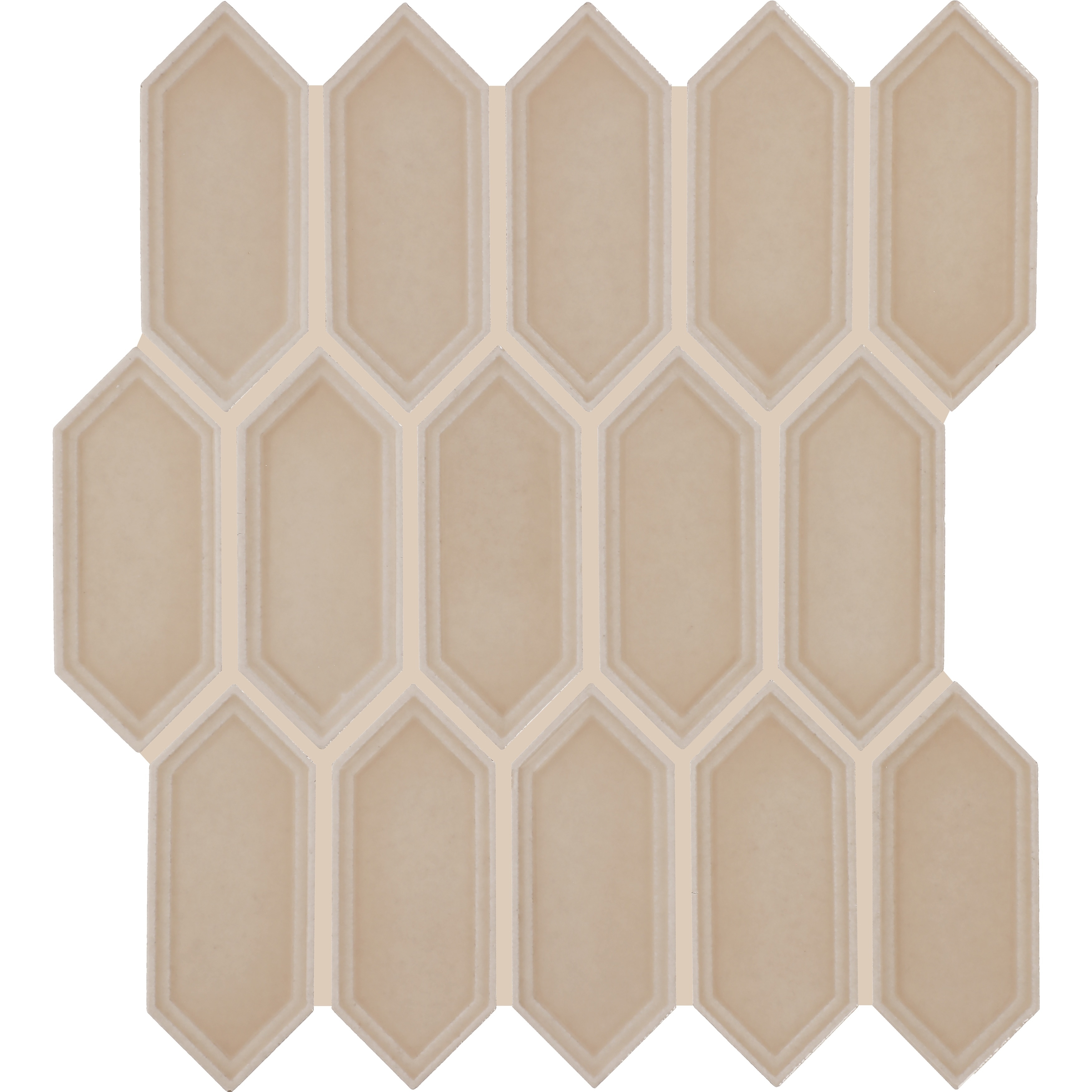 Daltile Luminique 2 x 5 Glazed Ceramic Framed Picket Mosaic Tile (12 PC Per Carton) (8.76 SQFT Per Carton)