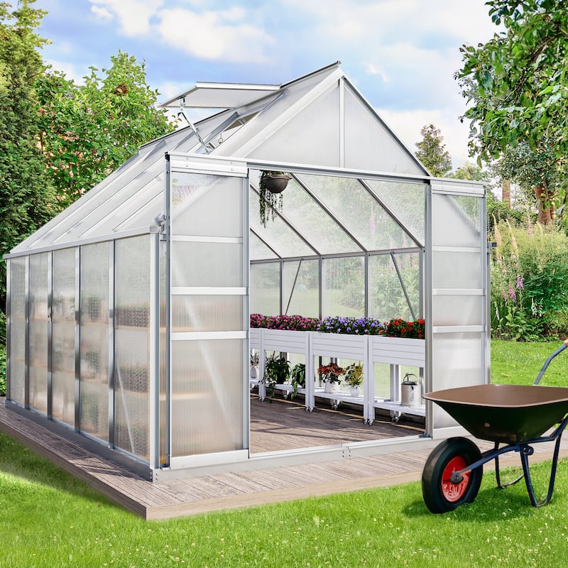 Moasis 8'/10' X 10'/12' Walk-in Hobby Greenhouse