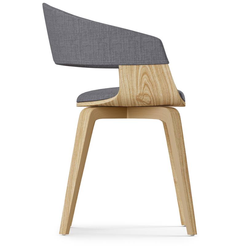 WYNDENHALL Calinda Mid Century Modern Bentwood Single Dining Chair - 20.5"w x 21.7"d x 30.9"h