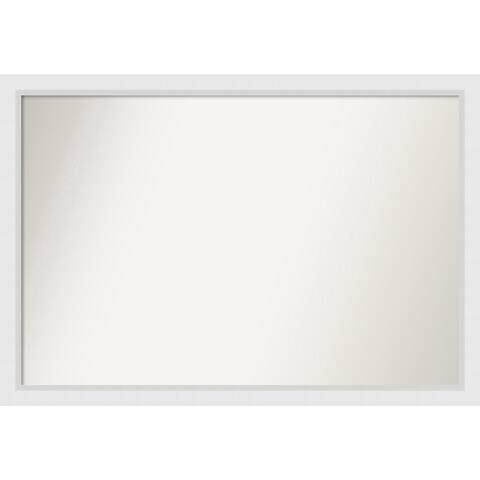 Wall Mirror Choose Your Custom Size - Extra Large, Blanco White Wood
